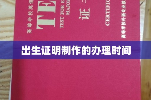定安出生证明制作的办理时间