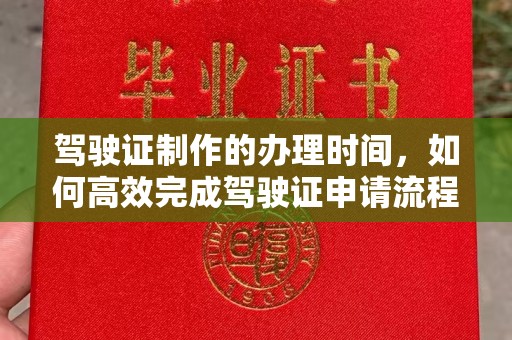 定安驾驶证制作的办理时间，如何高效完成驾驶证申请流程