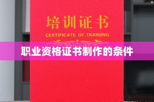 定安职业资格证书制作的条件