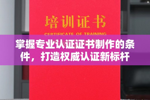 定安掌握专业认证证书制作的条件，打造权威认证新标杆