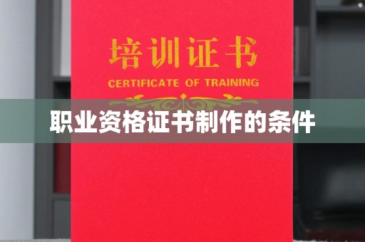 定安职业资格证书制作的条件