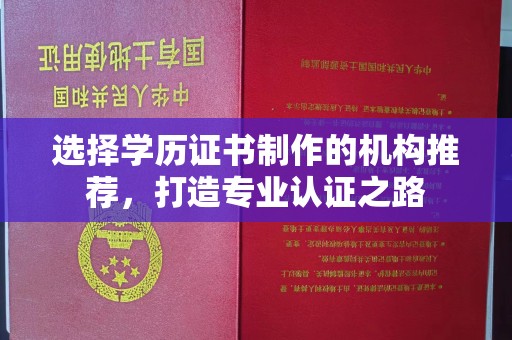 定安选择学历证书制作的机构推荐，打造专业认证之路