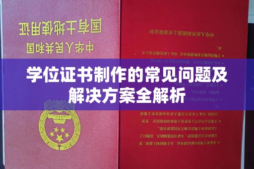 定安学位证书制作的常见问题及解决方案全解析