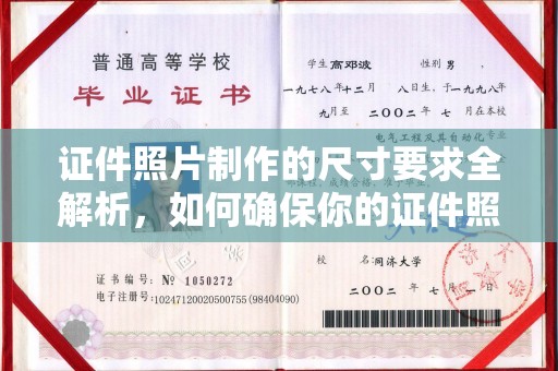 定安证件照片制作的尺寸要求全解析，如何确保你的证件照符合标准