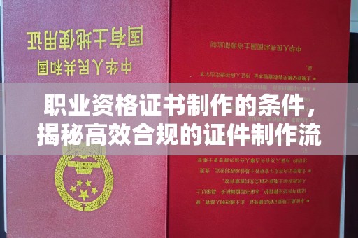 定安职业资格证书制作的条件，揭秘高效合规的证件制作流程