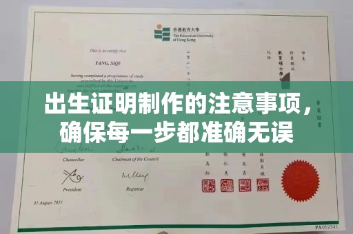 定安出生证明制作的注意事项，确保每一步都准确无误