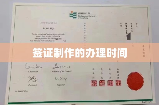 定安签证制作的办理时间