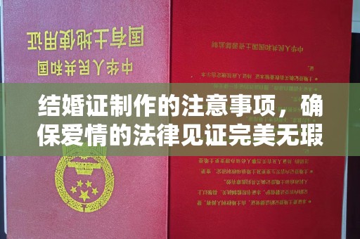 定安结婚证制作的注意事项，确保爱情的法律见证完美无瑕